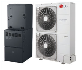 R32 Single-Zone System with LGRED° - A-Coil (30K Btus)+ Gas Furnace (60K Btus - 80%)