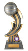 Netball Thunderbolt Trophy Silver-Gold 250mm