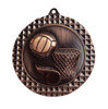 Netball Medal Bronze 70mm Netball Medal Bronze 70mm