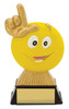 Novelty Emoji Trophy Yellow 125mm Novelty Emoji Trophy Yellow 125mm