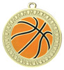 Basketball Spark Medal Shiny Gold
