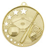 Baseball - Softball Stars Medal Gold 52mm Baseball - Softball Stars Medal Gold 52mm