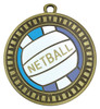 Netball Spark Medal Antique Gold