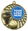 Basketball Impact Medal Gold 50mm Basketball Impact Medal Gold 50mm