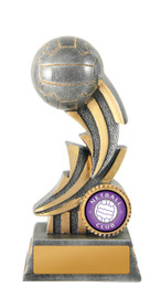 Netball Thunderbolt Trophy Silver-Gold 125mm Netball Thunderbolt Trophy Silver-Gold 125mm
