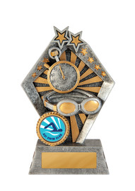 Swimming Sunrise Trophy Silver-Gold 140mm Swimming Sunrise Trophy Silver-Gold 140mm
