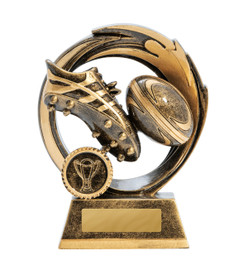 Rugby Azzurro Trophy Gold 140mm Rugby Azzurro Trophy Gold 140mm