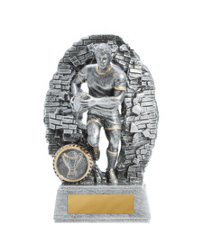 Rugby Crash Through Trophy Silver 160mm Rugby Crash Through Trophy Silver 160mm