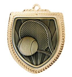 Shield Medal - Tennis  80mm Shield Medal - Tennis  80mm