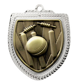 Shield Medal - Cricket   80mm Shield Medal - Cricket   80mm