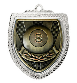 Shield Medal - Billiards/Pool Ball 80mm Shield Medal - Billiards/Pool Ball 80mm