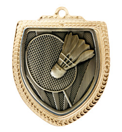 Shield Medal - Badminton 80mm
