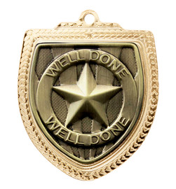 Shield Medal - Well Done! 80mm