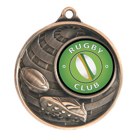 Rugby Global Medal Bronze 50mm Rugby Global Medal Bronze 50mm