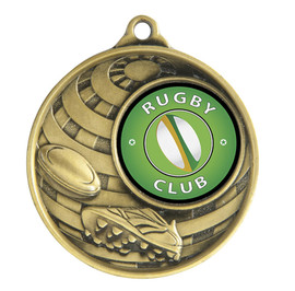 Rugby Global Medal Gold 50mm Rugby Global Medal Gold 50mm