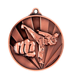 Martial Arts Sunrise Medal Bronze 50mm Martial Arts Sunrise Medal Bronze 50mm