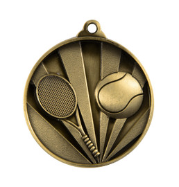 Tennis Sunrise Medal - Tennis Medal Gold 50mm Tennis Sunrise Medal - Tennis Medal Gold 50mm