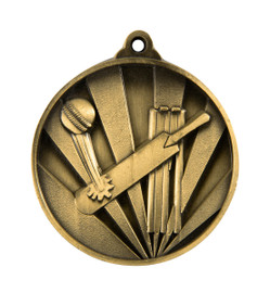 Cricket Sunrise Medal Gold 50mm Cricket Sunrise Medal Gold 50mm