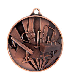 Gymnastics Sunrise Medal Bronze 50mm Gymnastics Sunrise Medal Bronze 50mm
