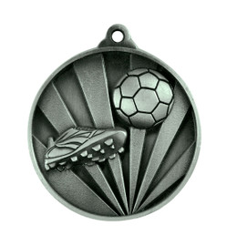 Football Sunrise Medal Silver 50mm Football Sunrise Medal Silver 50mm