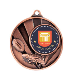 Aussie Rules Sunrise Insert Medal Bronze 50mm Aussie Rules Sunrise Insert Medal Bronze 50mm