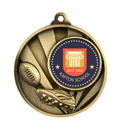 Aussie Rules Sunrise Insert Medal Gold 50mm Aussie Rules Sunrise Insert Medal Gold 50mm