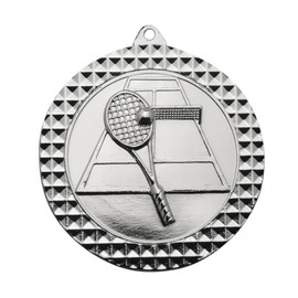 Tennis Medal Silver 70mm Tennis Medal Silver 70mm