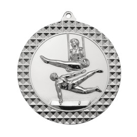 Gymnastics Medal Silver 70mm Gymnastics Medal Silver 70mm