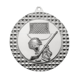 Ice Hockey Medal Silver 70mm Ice Hockey Medal Silver 70mm