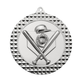Baseball - Softball Medal Silver 70mm Baseball - Softball Medal Silver 70mm