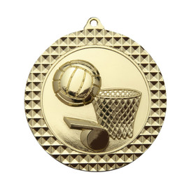 Netball Medal Gold 70mm Netball Medal Gold 70mm