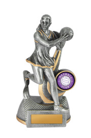 Netball Contender Trophy Silver-Gold 150mm Netball Contender Trophy Silver-Gold 150mm