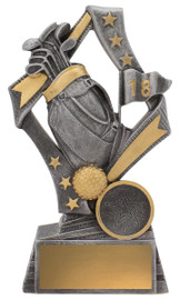Golf Flag Trophy Silver 155mm Golf Flag Trophy Silver 155mm