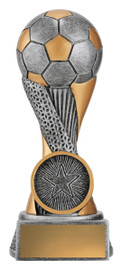 Football Apex Trophy Silver & Gold 125mm Football Apex Trophy Silver & Gold 125mm