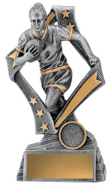 Rugby Flag Player Female Trophy Silver 195mm Rugby Flag Player Female Trophy Silver 195mm
