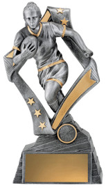 Rugby Flag Player Female Trophy Silver 275mm Rugby Flag Player Female Trophy Silver 275mm