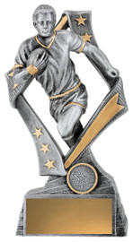 Rugby Flag Player Male Trophy Silver 195mm Rugby Flag Player Male Trophy Silver 195mm