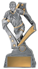 Rugby Flag Player Male Trophy Silver 325mm Rugby Flag Player Male Trophy Silver 325mm
