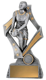 Aussie Rules Flag Female Trophy Silver 235mm Aussie Rules Flag Female Trophy Silver 235mm