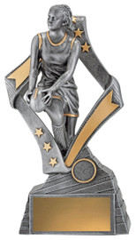 Aussie Rules Flag Female Trophy Silver 275mm Aussie Rules Flag Female Trophy Silver 275mm