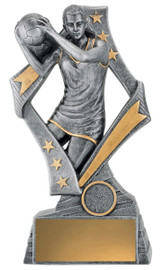 Netball Flag Player Trophy Silver 235mm Netball Flag Player Trophy Silver 235mm