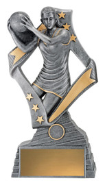 Netball Flag Player Trophy Silver 325mm Netball Flag Player Trophy Silver 325mm
