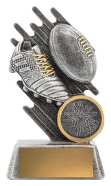 Aussie Rules Zoom Trophy Silver 110mm Aussie Rules Zoom Trophy Silver 110mm