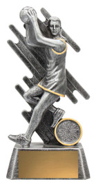 Netball Zoom Player Trophy Silver 190mm
