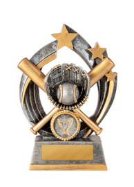 Baseball - Softball Atomic Trophy Silver 155mm Baseball - Softball Atomic Trophy Silver 155mm