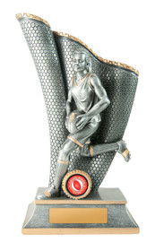 Aussie Rules Wave Female Trophy Silver-Gold 250mm Aussie Rules Wave Female Trophy Silver-Gold 250mm