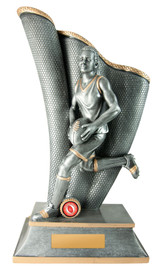 Aussie Rules Wave Female Trophy Silver-Gold 400mm Aussie Rules Wave Female Trophy Silver-Gold 400mm
