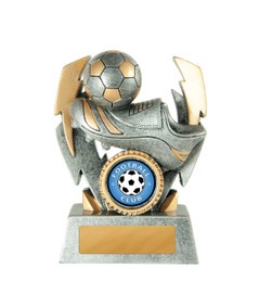 Football Double Lightning Strike Trophy 100mm Football Double Lightning Strike Trophy 100mm