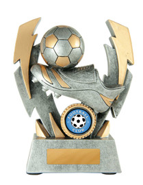 Football Double Lightning Strike Trophy 140mm Football Double Lightning Strike Trophy 140mm