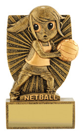 Netball Girl Character Trophy Gold 120mm Netball Girl Character Trophy Gold 120mm